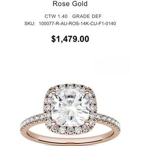 Charles & Colvard Moissanite Engagement Ring